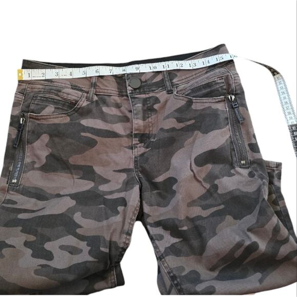 Democracy Camouflage Zipper Ab"solution Stretch Skinny Jeans Size 6 - Picture 5 of 10